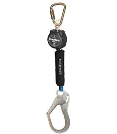 Falltech 72706Sb3 6' Web Mini Srd Single-Leg, Steel Carabiner, Steel Rebar Hook