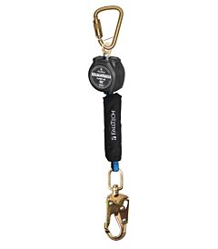 Falltech 72706Sb2 6' Web Mini Srd Single-Leg, Steel Carabiner, Steel Swivel Snap Hook