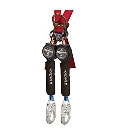 Falltech 72706Tb4 6' Web Mini Srd Twin-Leg Steel Carabiner/Clip, Alum Snap Hooks