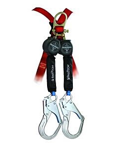 Falltech 72706Th5 6' Web Mini Srd Twin-Leg Steel Srd Connector, Alum Rebar Hooks