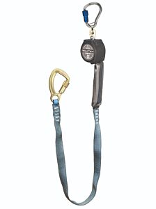 Falltech 74709Sg8 9' Web Tie-Back Srd Single-Leg Alum Carab, Steel 5K Carabiner Wraptech Mini
