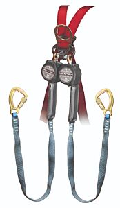 Falltech 74709Tb8 9' Web Tie-Back Srd Twin-Leg Steel Carab/Clip, Steel 5K Carabiner Wraptech Mini