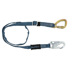 Falltech 82095K Adjustable Restraint Lanyard, Web, 4' To 6' With 5K Carabiner