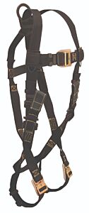 Falltech 8076R3X Arc Flash Nomex Standard Harness, Non-Belted Fbh 3X 1D With Rsq Loops Qc/Qc With Leather