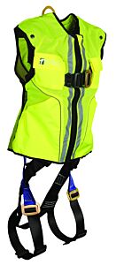 Falltech 7015Sml Vest Harness Construction Grade 1D, Non-Belted Lime Sm/Med Mb/Mb