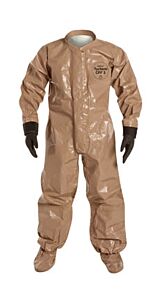 Dupont C3184Ttnlg000600 Collared Tychem 5000 Coveralls, Attached Gloves And Socks, Size Large