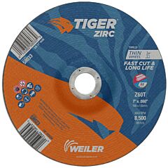 Weiler 58023 7 X 060 Tiger Zirc Ty27C-O Whl 7/8 Ah