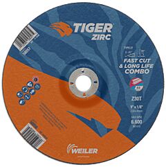 Weiler 58058 9 X 1/8 Tiger Zirc T27 Combo Wheel Z30T 7/8 Ah