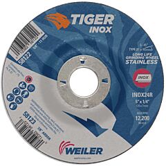 Weiler 58123 5 X 1/4 Tiger Inox Ty27Grind Whl 7/8 Ah