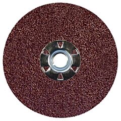 Weiler 59971 Wolverine Resin Fiber Discs, 4 1/2 In Dia, 5/8 Arbor, 24 Grit, Aluminum Oxide