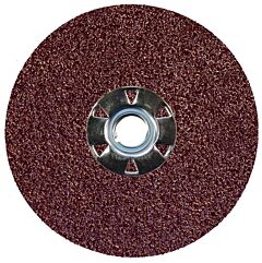 Weiler 59975 Wolverine Resin Fiber Discs, 4 1/2 In Dia, 5/8 Arbor, 50 Grit, Aluminum Oxide