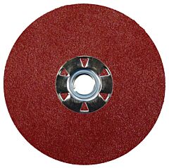 Weiler 59976 Wolverine Resin Fiber Discs, 4 1/2 In Dia, 5/8 Arbor, 60 Grit, Aluminum Oxide