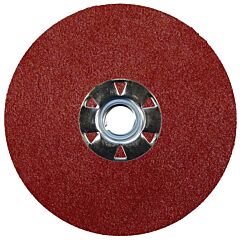 Weiler 59977 Wolverine Resin Fiber Discs, 4 1/2 In Dia, 5/8 Arbor, 80 Grit, Aluminum Oxide
