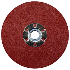 Weiler 59978 Wolverine Resin Fiber Discs, 4 1/2 In Dia, 5/8 Arbor, 100 Grit, Aluminum Oxide