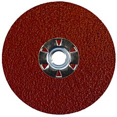 Weiler 60600 Tiger Aluminum Resin Fiber Discs, 4 1/2 In, 5/8 Arbor, 24 Grit, Aluminum Oxide