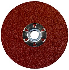 Weiler 60602 Tiger Aluminum Resin Fiber Discs, 4 1/2 In, 5/8 Arbor, 50 Grit, Aluminum Oxide