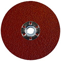 Weiler 60611 Tiger Aluminum Resin Fiber Discs, 5 In Dia, 5/8 Arbor, 36 Grit, Aluminum Oxide