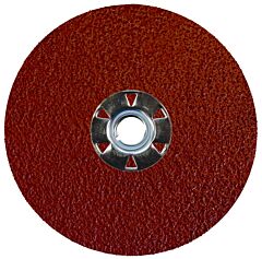 Weiler 60612 Tiger Aluminum Resin Fiber Discs, 5 In Dia, 5/8 Arbor, 50 Grit, Aluminum Oxide