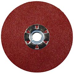 Weiler 61508 Wolverine Resin Fiber Discs, 5 In Dia, 5/8 Arbor, 100 Grit, Aluminum Oxide