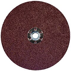 Weiler 61525 Wolverine Resin Fiber Discs, 7 In Dia, 5/8 Arbor, 50 Grit, Aluminum Oxide