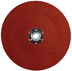 Weiler 69895 Tiger® Ceramic Resin Fiber Disc, 7 In Dia, 5/8 In-11 Unc Arbor, 36 Grit