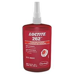 Loctite 135375 262 Threadlocker, Medium To High Strength, 250 Ml, Up To 3/4 In Thread, Red