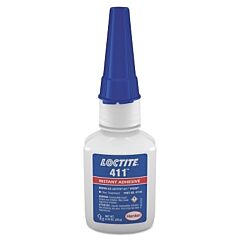 Loctite 135446 411 Instant Adhesive, 20 G, Bottle, Clear