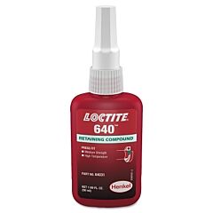 Loctite 135520 640 Retaining Compound, Med Strength/High Temp, 50 Ml Bottle, Green, 3000 Psi
