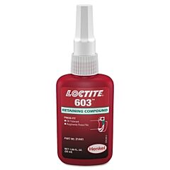 Loctite 231099 603 Retaining Compound, Oil Tolerant, 50 Ml Bottle, Green, 3770 Psi