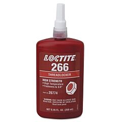 Loctite 232331 266 Threadlockers, High Strength/High Temperature, 250 Ml, Up To 3/4 In Thread, Red-Orange