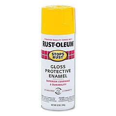 Rust-Oleum® 7747830 Stops Rust® Protective Enamel Spray Paint, 12 Oz, Aerosol Can, Sunburst Yellow, Gloss Finish