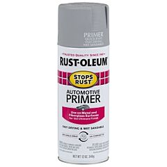 Rust-Oleum® 2081830 Stops Rust Automotive Primer Sprays, 12 Oz, Light Gray, Semi-Gloss Finish
