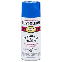 Rust-Oleum® 7724830 Stops Rust® Protective Enamel Spray Paint, 12 Oz, Aerosol Can, Sail Blue, Gloss Finish