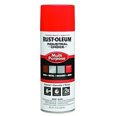 Rust-Oleum® 1655830 Industrial Choice 1600 System Enamel Aerosols,12Oz,Fluorescent Redorange,Higloss