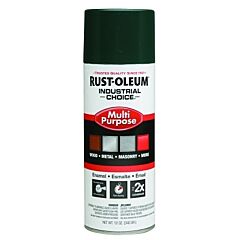 Rust-Oleum® 1638830 Industrial Choice 1600 System Enamel Aerosols, 12 Oz, Hunter Green, High-Gloss