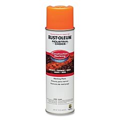 Rust-Oleum® 264697 Industrial Choice® M1400 Water-Based Construction Marking Paint, 17 Oz, Fluorescent Orange