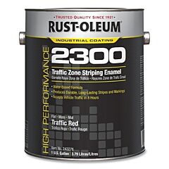 Rust-Oleum® 243276 High Performance 2300 System Traffic Zone Striping Paint, 1 Gal, Red, Flat