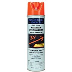 Rust-Oleum® 203037 Industrial Choice® M1600/M1800 System Precision-Line Inverted Marking Paint, 17 Oz, Fluorescent Red-Orange, M1800 Water-Based