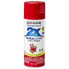 Rust-Oleum® 249124 Painter'S Touch 2X Ultra Cover Ultra Cover Gloss Spray Paints, 12 Oz, Apple Red