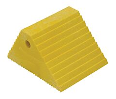 Vestil Pwc-Ds-Yl Recycled Plastic Dual Slope Wheel Chock 10-11/16" X 9-1/4" X 6", Yellow