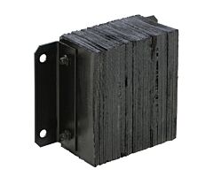 Vestil 1214-6 Laminated Rubber Dock Bumper 12" X 14" X 6", Black
