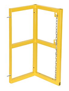 Vestil Cyl-Fmsr-1-Ext Steel Cylinder Barricade Extension Rack 16-1/2" X 15-1/4" X 32" 1 Cylinder Capacity, Yellow