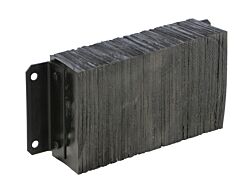 Vestil 1224-6 Laminated Rubber Dock Bumper 12 In. X 24 In. X 6 In. Black