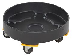 Vestil Drum-Dp-Hd-30-Bk Polyethylene Heavy Duty Drum Dolly 30 Gallon 19-3/4" X 19-3/4" X 8-5/8" 600 Lb. Capacity, Black
