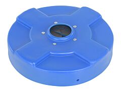 Vestil Dc-P-30-Canf-Bu Low-Density Polyethylene Drum Recycling Lid With Flaps 30 Gallon Blue