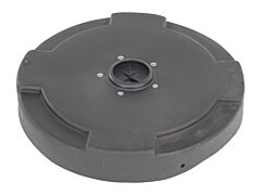 Vestil Dc-P-55-Canf-Bk Low-Density Polyethylene Drum Recycling Lid With Flaps Closed 55 Gallon Black