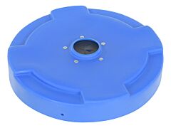 Vestil Dc-P-55-Canf-Bu Low Density Polyethylene Drum Recycling Lid With Flaps Closed 55 Gallon Blue