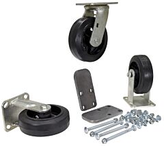 Vestil H-Ck3-Mr6-2 Mold On Rubber Caster Kit 6" X 2" 1,800 Lb. Capacity, Black