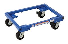 Vestil Atd-1622-4 Steel Adjustable Tote Dolly With 4 In. Casters 36-1/2 In. X 26-1/2 In. X 7 In. 2000 Lb. Capacity Blue