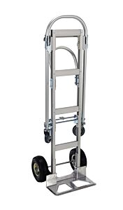 Vestil Alum-Conv-B Aluminum 2 In 1 Convertible Hand Truck 18-7/8 In. X 20-1/2 In. X 62-1/4 In. 500 Lb. Capacity Silver